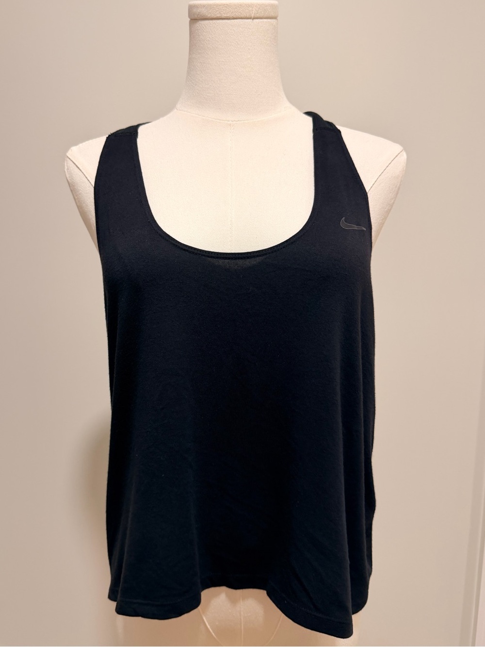 Nike Elastika Tank 2.0 Dri-FIT Black Open Back Racerback M